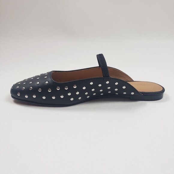 Madewell The Greta Ballet Flat Mule Women's Size 9M True Black Multi Stud Detail - Picture 13 of 16